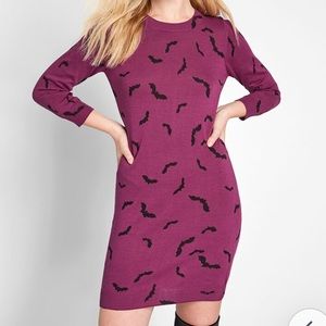 ModCloth Bat Print Sweater Dress NWOT